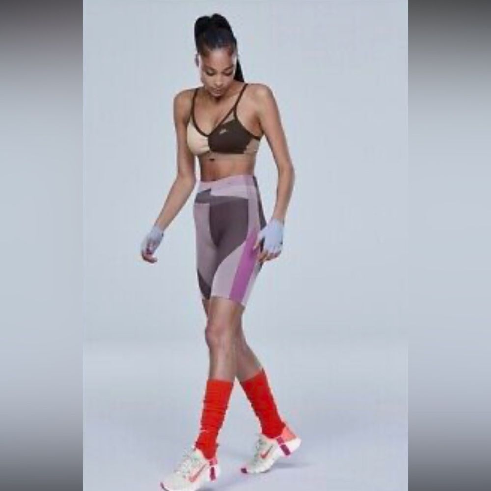 Nike Sculpt Icon Clash Seamless Womens Training Shorts Tights Cj5091 283 Size L